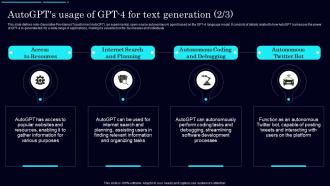Autogpts Usage Of Gpt Auto Gpt Autonomous Gpt 4 Experiment Explained ChatGPT SS Visual Image