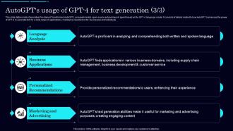 Autogpts Usage Of Gpt Auto Gpt Autonomous Gpt 4 Experiment Explained ChatGPT SS Appealing Image