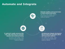 Automate and integrate development ppt powerpoint presentation show templates