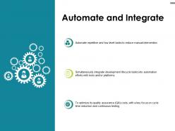 Automate and integrate gears ppt powerpoint presentation infographics