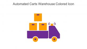 Automated Carts Warehouse Colored Icon In Powerpoint Pptx Png And Editable Eps Format
