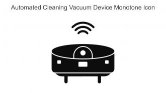 Automated Cleaning Vacuum Device Monotone Icon In Powerpoint Pptx Png And Editable Eps Format
