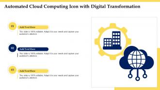 Automated Cloud Computing Icon With Digital Transformation