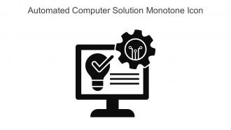 Automated Computer Solution Monotone Icon In Powerpoint Pptx Png And Editable Eps Format
