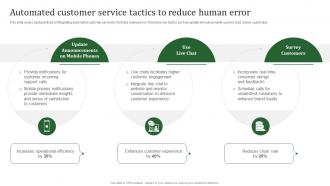 Automated Customer Service Implementing Effective Quality Improvement Strategies Strategy SS