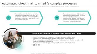 Automated Direct Mail To Simplify Complex Processes Effective Demand Generation