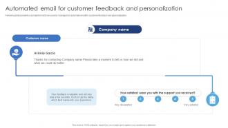 Automated Email For Customer Feedback And Personalization Ensuring Excellence Through Sales Automation