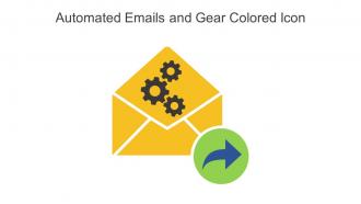 Automated Emails And Gear Colored Icon In Powerpoint Pptx Png And Editable Eps Format