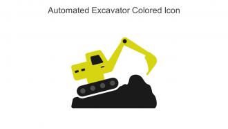 Automated Excavator Colored Icon In Powerpoint Pptx Png And Editable Eps Format