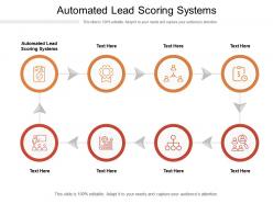 Automated lead scoring systems ppt powerpoint presentation show clipart images cpb