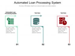 Automated loan processing system ppt powerpoint presentation model samples cpb