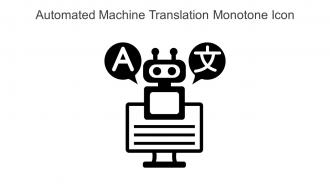 Automated Machine Translation Monotone Icon In Powerpoint Pptx Png And Editable Eps Format