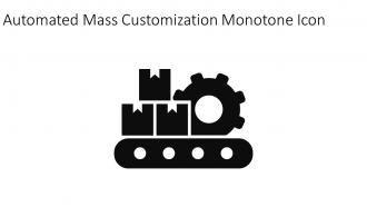 Automated Mass Customization Monotone Icon In Powerpoint Pptx Png And Editable Eps Format
