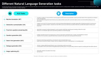 Automated Narrative Generation Different Natural Language Generation Tasks