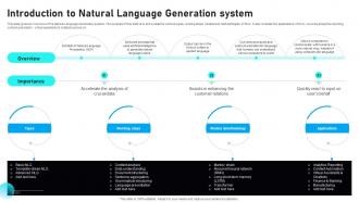 Automated Narrative Generation Introduction To Natural Language Generation