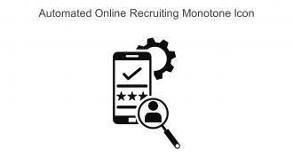 Automated Online Recruiting Monotone Icon In Powerpoint Pptx Png And Editable Eps Format