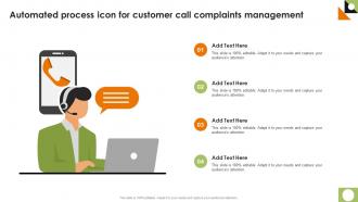 Automated Process Icon For Customer Call Complaints Management