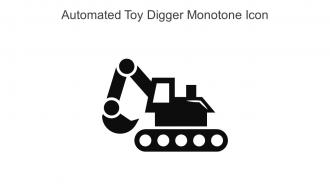 Automated Toy Digger Monotone Icon In Powerpoint Pptx Png And Editable Eps Format