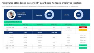 Automatic Attendance System Kpi Dashboard To Track Employee Location