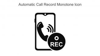 Automatic Call Record Monotone Icon In Powerpoint Pptx Png And Editable Eps Format