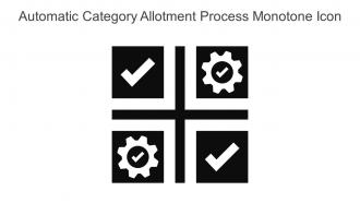 Automatic Category Allotment Process Monotone Icon In Powerpoint Pptx Png And Editable Eps Format