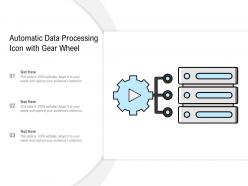 Automatic data processing icon with gear wheel