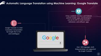 Automatic Language Translation Using Machine Learning Training Ppt Colorful Impactful