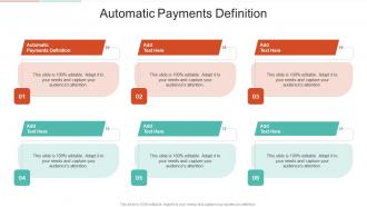 Automatic Payments Definition In Powerpoint And Google Slides Cpb