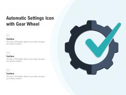 Automatic settings icon with gear wheel