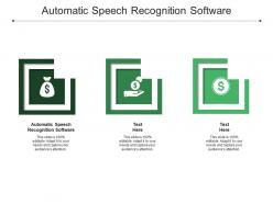 Automatic speech recognition software ppt powerpoint presentation pictures visual aids cpb