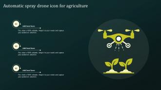 Automatic Spray Drone Icon For Agriculture
