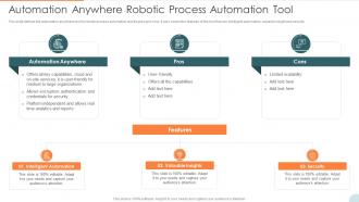 Automatic Technology Automation Anywhere Robotic Process Automation Tool