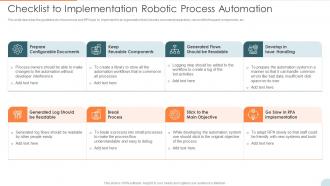 Automatic Technology Checklist To Implementation Robotic Process Automation