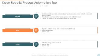 Automatic Technology Kryon Robotic Process Automation Tool Ppt Slides Templates