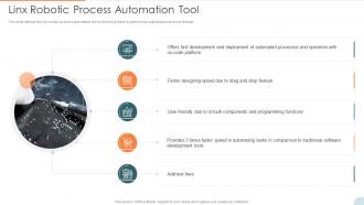 Automatic Technology Linx Robotic Process Automation Tool Ppt Slides Topics