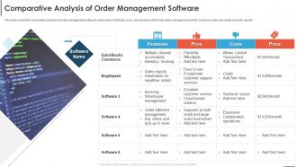 Automating Sales Processes To Improve Revenues Comparative Analysis Of Order Management