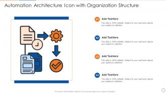 Automation architecture icon with organization structure