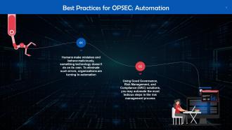 Automation As A Best Practice For OPSEC Training Ppt