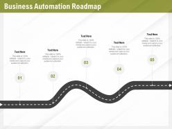 Automation benefits business automation roadmap ppt powerpoint presentation file deck