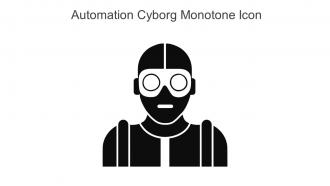 Automation Cyborg Monotone Icon In Powerpoint Pptx Png And Editable Eps Format
