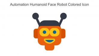 Automation Humanoid Face Robot Colored Icon In Powerpoint Pptx Png And Editable Eps Format
