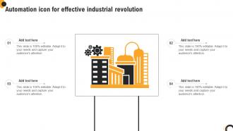 Automation Icon For Effective Industrial Revolution