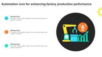 Automation Icon For Enhancing Factory Production Performance