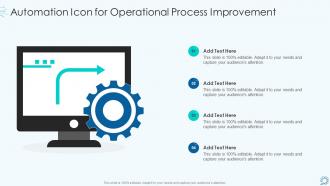 Automation icon for operational process improvement