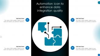 Automation Icon To Enhance Data Integration Quality