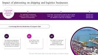 Automation In Logistics Industry Impact Of Platooning On Shipping And Logistics
