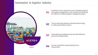 Automation In Logistics Industry Powerpoint Presentation Slides