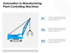 Automation in manufacturing plant controlling machines