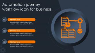 Automation Journey Workflow Icon For Business