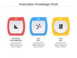 Automation knowledge work ppt powerpoint presentation pictures icons cpb